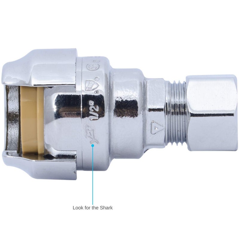 SharkBite 1/2 Inch (3/8 Inch OD) Barb Compression Adapter, Push To Connect Brass Plumbing Fitting, PEX Pipe, Copper, CPVC, PE-RT, HDPE, U637LFA - Image 4